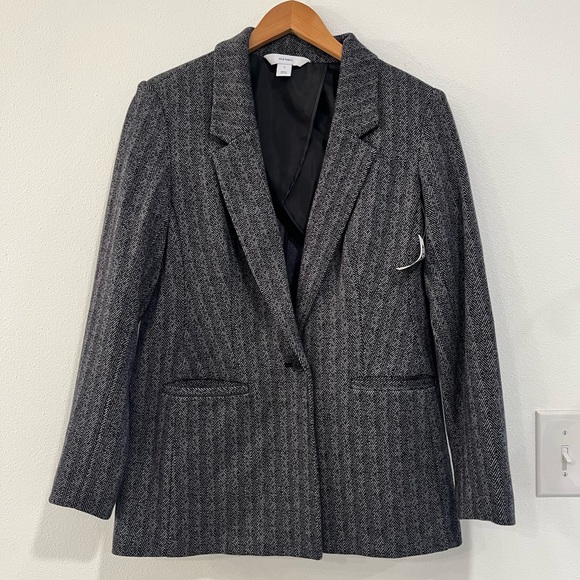 OLD NAVY gray herringbone oversized blazer size small NWT - Picture 9 of 12